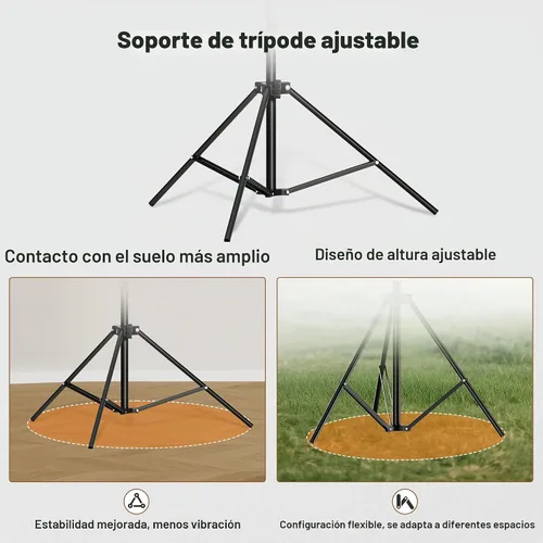 Vista 4 de Pantalla de proyector con soporte de trípode, pantalla de cine para interiores, pantalla de proyección portátil de 80 pulgadas, pantalla 4K lavable