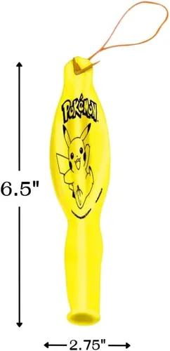 Vista 2 de Globos de látex Pokémon Punch de varios colores, paquete de 4 (tamaño desinflado de 6.5 x 2.75 pulgadas), perfectos para fiestas y celebraciones
