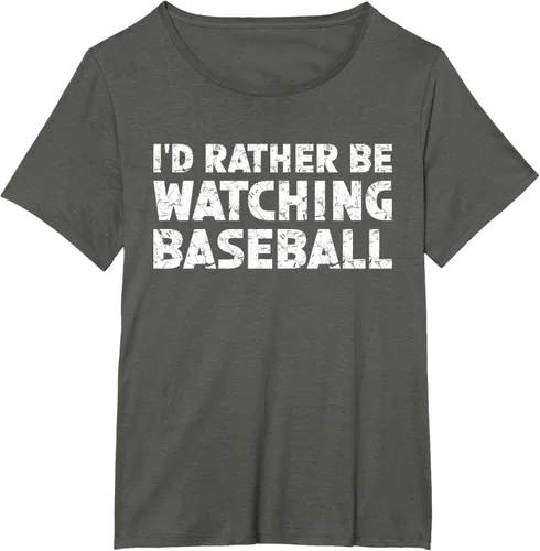 Vista 18 de Camiseta de béisbol I'd Rather Be Watching
