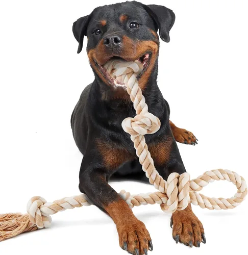 Vista 11 de Fida Juguetes de cuerda para perros para masticadores agresivos, juguetes de remolcador para perros grandes y medianos