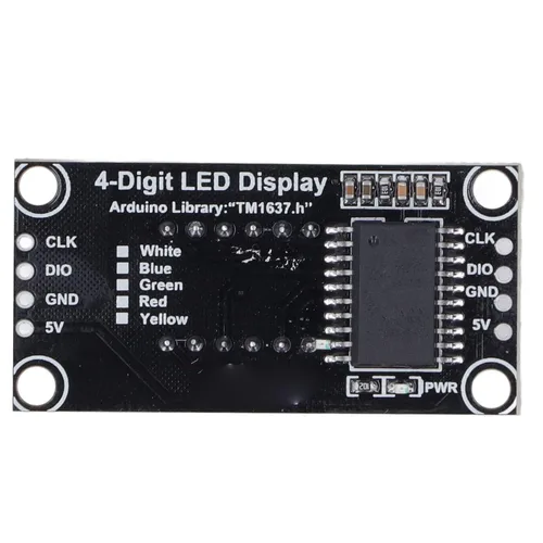 Vista 8 de Módulo de pantalla de tubo digital, chip de controlador TM1637 de 0.36 pulgadas, panel de pantalla LED de 7 segmentos, fácil instalación