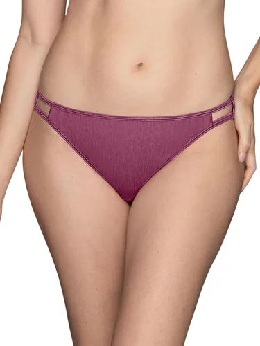 Vista 49 de Vanity Fair Bragas de bikini con tira para mujer, Illumination, con elástico sedoso y ribete de satén Paquete de 3 Negro (Midnight Black)
