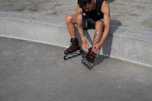 Vista 7 de Panther - Patines en línea para hombre con correa ajustable, ruedas de 3.228 in, ajuste suave para comodidad Patines de larga distancia Roller