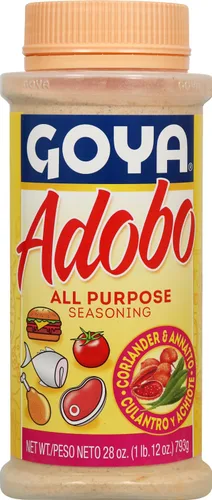 Vista 2 de Goya Foods Adobo - Condimento multiusos con cilantro y anatto, 28 onzas (paquete de 12)
