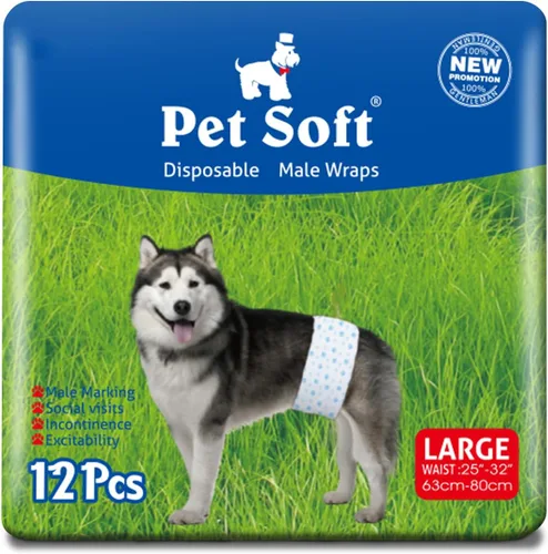 Vista 19 de Pañales Pet Soft para perro, desechables, para perros macho, xs