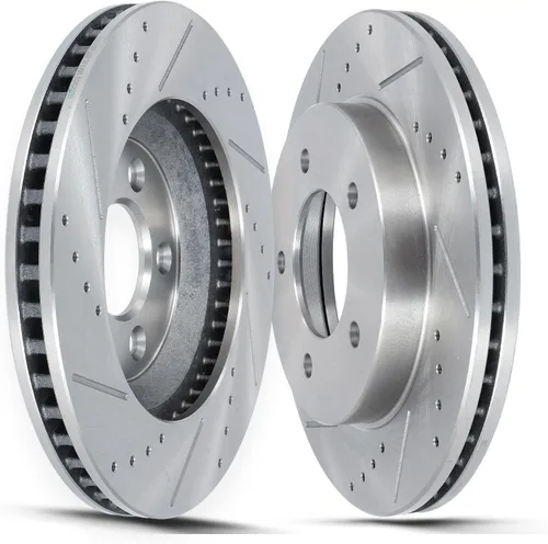 Vista 37 de SCITOO Rotores de freno trasero para Honda para CR-V 2002-2004 Frenos de disco perforados y ranurados Rotores de reemplazo: 31304
