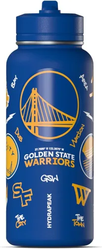 Vista 19 de Hydrapeak Botella de agua aislada de 32 onzas con licencia oficial de la NBA Boston Celtics, celebrando la ciudad de Boston, tapa de popote y asa