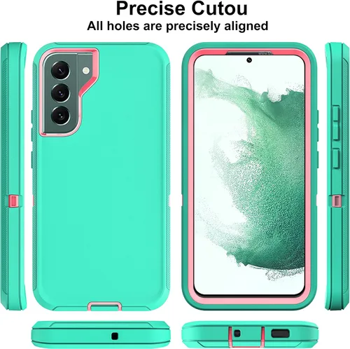 Vista 5 de Funda para S22 Plus, Samsung Galaxy S22 Plus con protector de pantalla de TPU flexible autorreparable [2 unidades], funda de cuerpo completo a