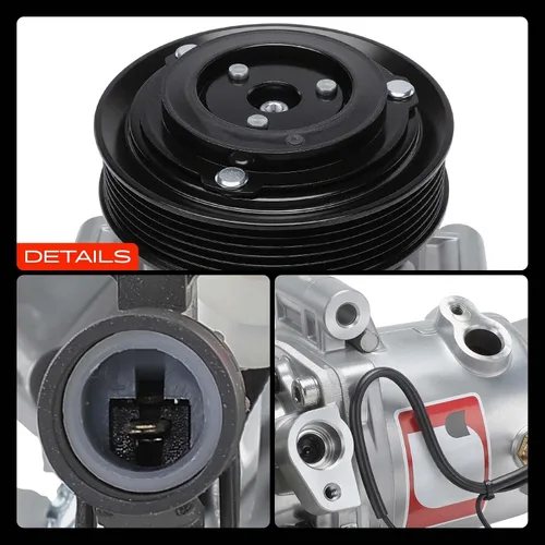 Vista 9 de A-Premium Compresor de aire acondicionado con embrague compatible con Suzuki SX4 2.0L 2010-2013, SX4 Crossover 2.0L 2012, con polea de 6 ranuras