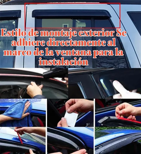 Vista 4 de Protectores de lluvia estilo montaje exterior para Chevrolet Equinox 2010-2017