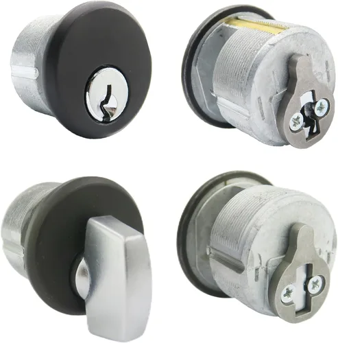 Vista 9 de elox Cilindro con llave de zinc y 1 cilindro de perilla para Adams Rite Commercial Storefront Door Lock a Pair Pack DU