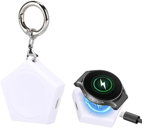 Vista 7 de Cargador de llavero para Samsung Galaxy Watch Ultra (2024)/7/6/6 Classic/5/5 Pro/4/4 Classic/3/Active/Active 2 Base de carga para Galaxy Watch FE