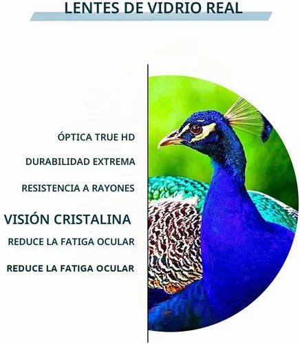 Vista 4 de Gafas de lectura de cristal real con lentes de cristal real transparente en marco estilo geek - aumento +0.25 a +3.00