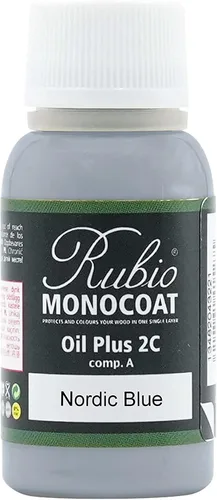 Vista 100 de Rubio Monocoat Muestra de Tinte y Acabado para Madera - Niebla 5% Aceite Plus Parte A Aceite de linaza para madera de secado rápido y ecológico