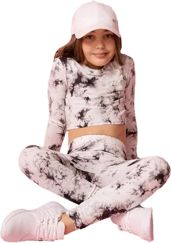 Vista 2 de SOLY HUX Conjunto de 2 piezas de camiseta de manga larga y leggings para niña