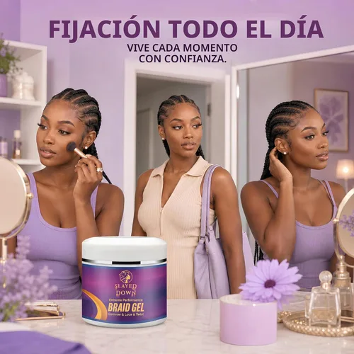 Vista 7 de Gel trenzado de fijación extrema para trenzar cabello, trenzas y rastas