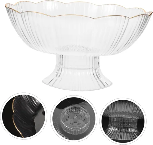 Vista 8 de Zerodeko Soporte de almacenamiento de postres Soporte de fruta alto Colador de moda Soporte de caramelo de melamina