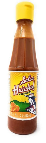 Vista 3 de SALSA HUICHOL PAQUETE VARIEDAD (3 PACK) CALIENTE, HABANERA Y NEGRA