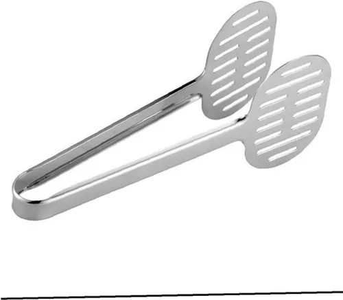 Vista 5 de Doble espátula de acero inoxidable Turner Pinzas Pan Hamburguesa Abrazadera Buffet Alicates 1pc
