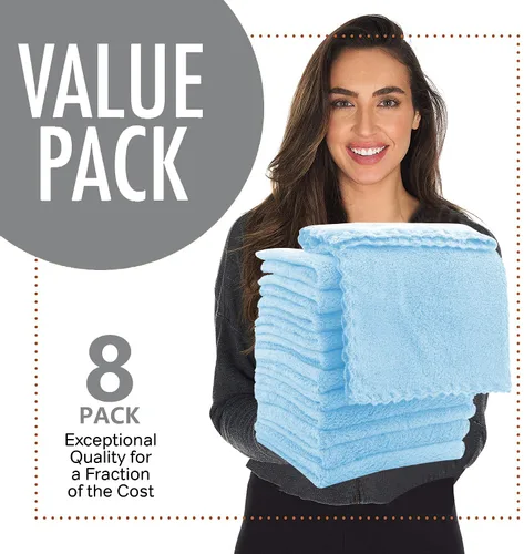 Vista 4 de Paquete de 8 paños grandes para eructos para bebé, 20 x 10 pulgadas, paños para eructos ultra absorbentes, paños de mano, toalla para recién nacido
