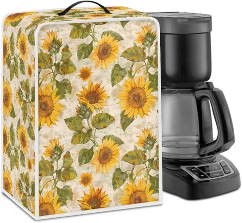 Vista 66 de DISNIMO Cubierta antipolvo para cafetera de mariposa azul, fundas para máquina de hacer café de cocina con mango superior, cubierta
