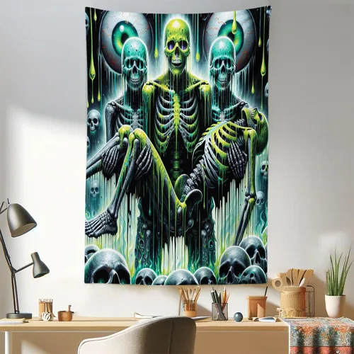Vista 62 de Ambesonne Tapiz bohemio, diseño floral de bruja, luna y mariposa con adornos de mandala, decoración de tela para colgar en la pared para dormitorio