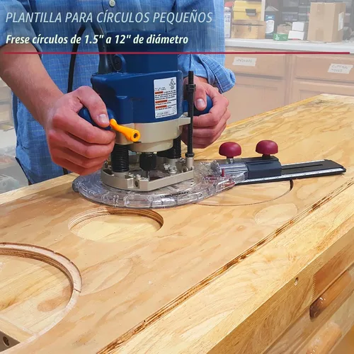 Vista 3 de Milescraft 1219 Kit de guía circular - Plantilla de corte circular de router de precisión para cortar/enrutar círculos desde 1.5" hasta 52" con base