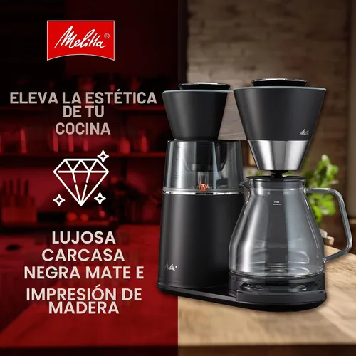Vista 7 de Melitta Vision - Cafetera de goteo de 12 tazas, automática y programable