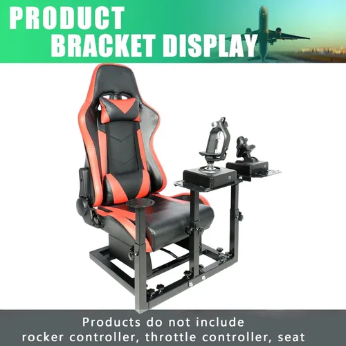 Vista 5 de Gazzyt G29 Flight Racing Simulator Cockpit Large Shifter Platform Fit for Logitech G920 G923,Thrustmaster T248,Hotas Warthog X52 X56 without
