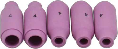 Vista 3 de RIVERWELD Boquillas de alúmina TIG de cerámica 10N50 4# 1/4 "0.256 in Orificio para QQ300 PTA DB SR WP 17 18 26 TIG Antorcha de soldadura Paquete