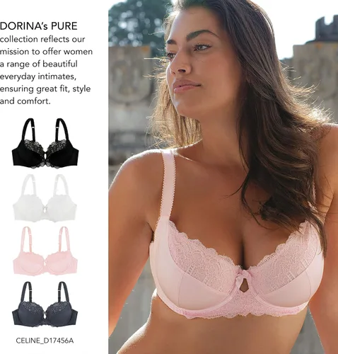 Vista 7 de DORINA Celine D17456A - Brasier de encaje para mujer (copa completa, no acolchado, con aros, talla grande)