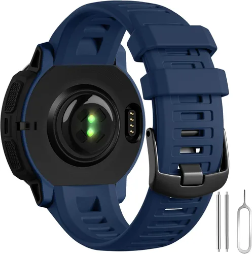 Vista 17 de GEAK Compatible con correas de reloj Garmin Instinct, correa de silicona suave de 22 mm para muñeca deportiva, reemplazo compatible con correa