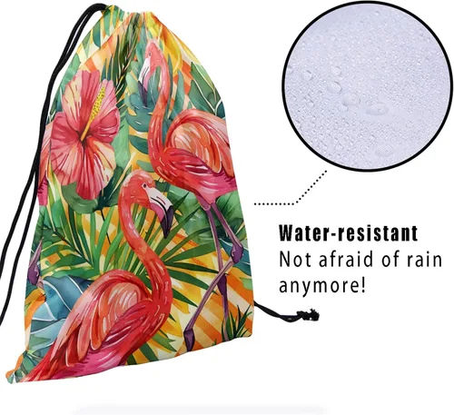 Vista 81 de Bolsa de agarre de gimnasia de piel de animal, bolsa de gimnasia con cordón ajustable, bolsa de cuerda para fauna silvestre, Mariposas Galaxy
