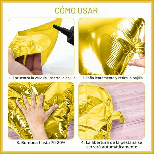 Vista 7 de Globos cuadrados metálicos dorados y negros de doble cara para pared, globos de aluminio cromado de 19 pulgadas, kit de arco de túnel para despedida