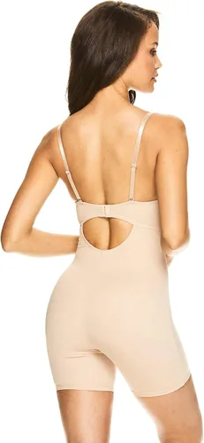 Vista 2 de bebe Body moldeador de cuerpo para mujer con espalda baja a media pierna, Claro