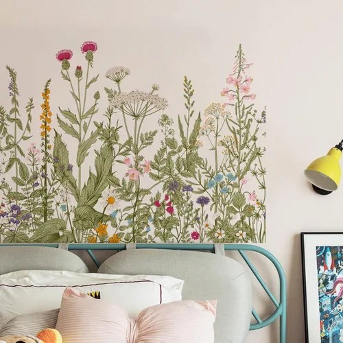 Vista 6 de Adhesivo para inodoro con hojas de plantas verdes, autoadhesivo, extraíble, impermeable, calcomanías de pared para inodoro, baño, cisterna