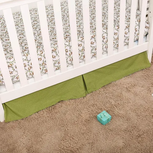 Vista 3 de Brandream Juego de sábanas para cuna de la selva para bebés, niños pequeños, 100% algodón, estampado botánico de mono animal, juego de sábanas