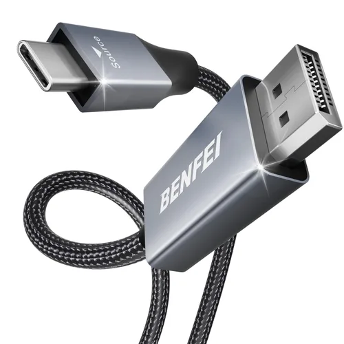 Vista 9 de BENFEI Cable USB C a DisplayPort de 3 pies (8K a 60Hz 4K a 144 Hz), adaptador USB tipo C a DP [compatible con Thunderbolt 3/4] con iPhone 15