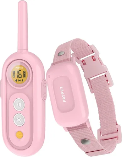 Vista 7 de PATPET Collar de entrenamiento para perros con control remoto, collar de choque impermeable IPX7 de 2000 pies, 4 modos