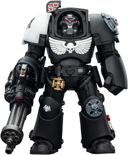 Vista 10 de JOYTOY Warhammer 40,000 1/18 Figura de acción Salamanders Terminator 1 con espada de poder y bolter de tormenta, modelo de colección de regalos