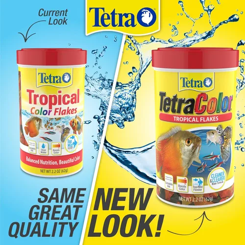 Vista 8 de TetraColor Tropical Flakes, Alimento para Peces que Realza el Color, Dieta Nutricionalmente Equilibrada para Peces Tropicales, 2.2 oz
