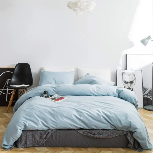 Vista 10 de SUSYBAO - Cobertor tipo duvet de 3 piezas, 100% de algodón natural, tamaño Queen, 1 cobertor con 2 fundas para almohada, calidad de lujo, ultra