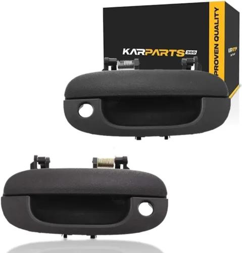 Vista 9 de Manija de puerta exterior para Dodge Ram 2500 1994-2002 lado del conductor frontal, negro texturizado Con orificio para llave Recorte: Base