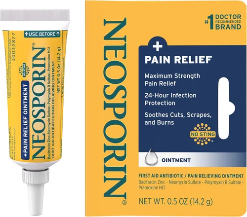 Vista 14 de Neosporin + Crema de doble acción para aliviar el dolor, 0.5 onzas