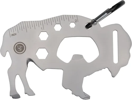 Vista 17 de UST Tool-a-Long - Mosquetones multiherramienta con construcción duradera y compacta de acero inoxidable para senderismo, kayak, campamento, viajes