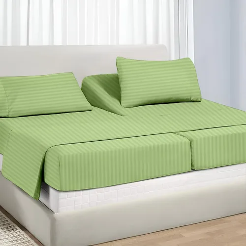 Vista 24 de Juego de sábanas divididas tamaño King para camas ajustables con bolsillo profundo, juegos de sábanas bajeras individuales XL para cama ajustable