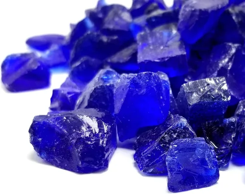 Vista 14 de (5 libras de mezcla de cobalto y azul de primera calidad, para interiores y exteriores, vidrio de fuego triturado para interiores y exteriores