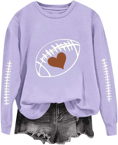 Vista 30 de Women's Oversized Sweatshirt, Long Sleeve Sweatshirts Crewneck Printed Pullover Tops, S-3XL