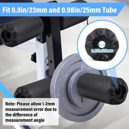 Vista 2 de Hollowfly 4 almohadillas de espuma para pies de repuesto para banco de pesas, mesa de inversión y equipos de ejercicio de gimnasio