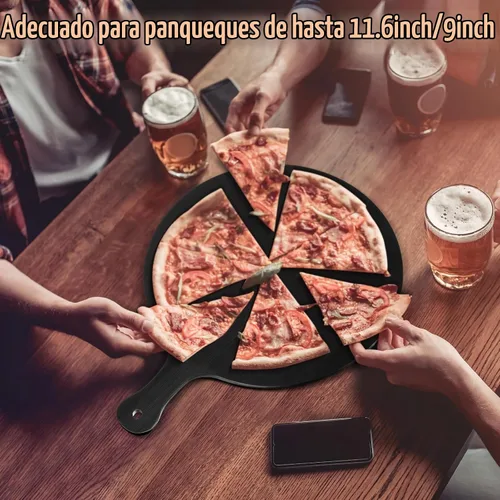 Vista 5 de Geetery 2 tablas de cortar redondas negras para charcutería, 11.6 pulgadas